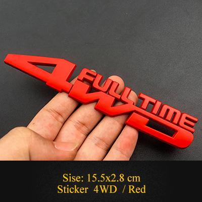 1pcs 4WD Metal 3D Chrome Car Stickers Badge Decal Car Styling Full Time 4wd Sticker for Mitsubishi Mazda TOYOTA Cadillac FORD