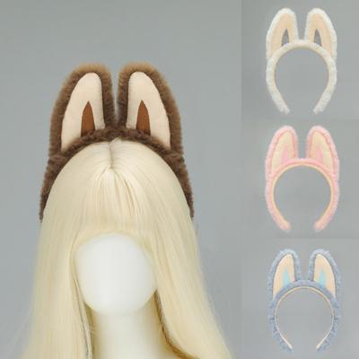 Soft Plush Animal Ear Hairhoop For Roleplay Parties Photo Props Adjustable Stretchy Design Comfortable Head Accessory