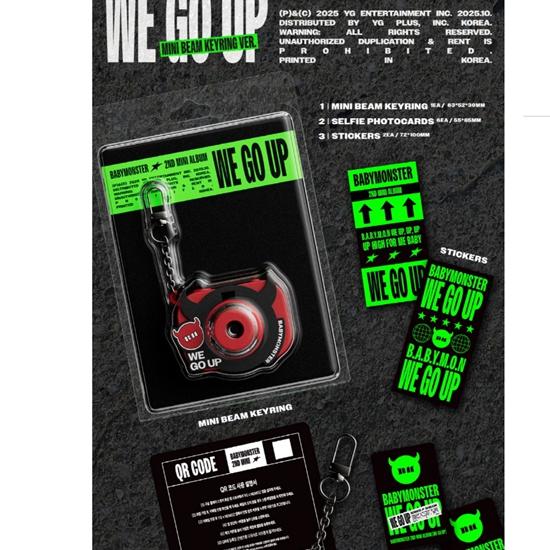 BABYMONSTER - 2. MINI-ALBUM [WE GO UP] (????MINI BEAM SCHLÜSSELANHÄNGER Ver.) - Veröffentlichung 2025-10-10