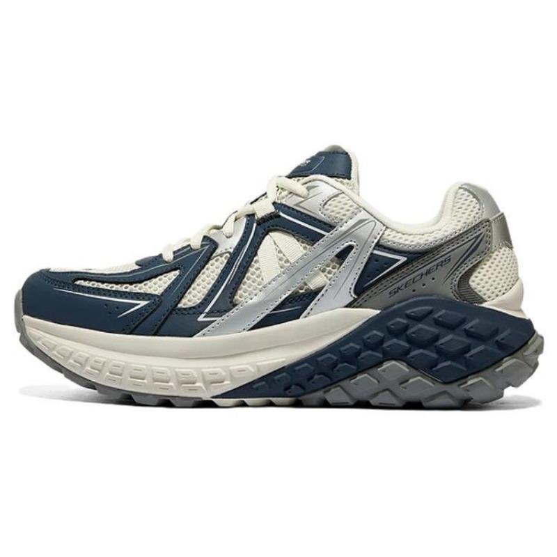 Skechers Monster Men Mesh Synthetic Comfort Cushioned Low Top Casual Shoes Blue White 232742-WBLU 41.5