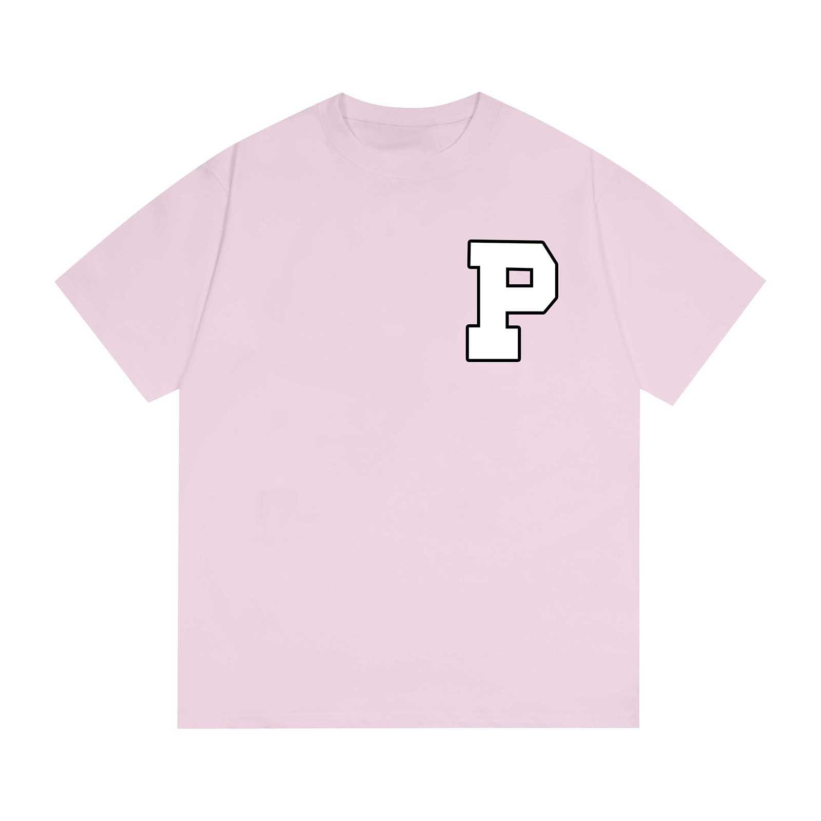 

Футболка унисекс, повседневный свободный топ, удобная вышитая флокированная футболка с круглым вырезом S розовый