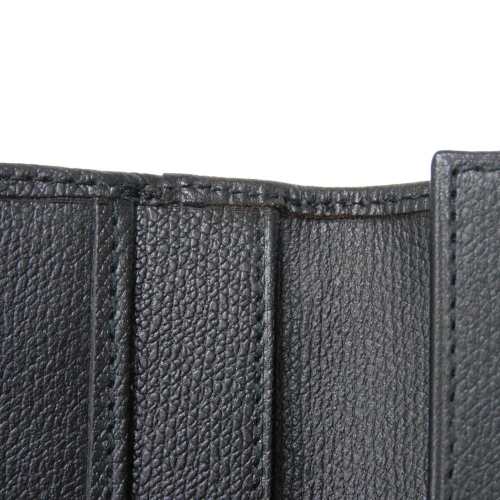 Used 10097 COCO Button Long Flap Wallet A20905 7940 Excellent Condition CC Mark Calfskin Enamel 9th Series COCO Mark