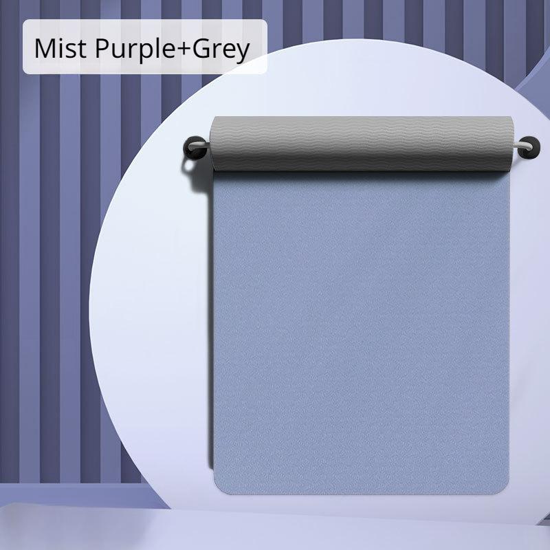 Environmentally Friendly TPE Yoga Mat Thickened High-density Waterproof Fitness Mat Household Anti-skid and Shock-absorbing Dance Mat