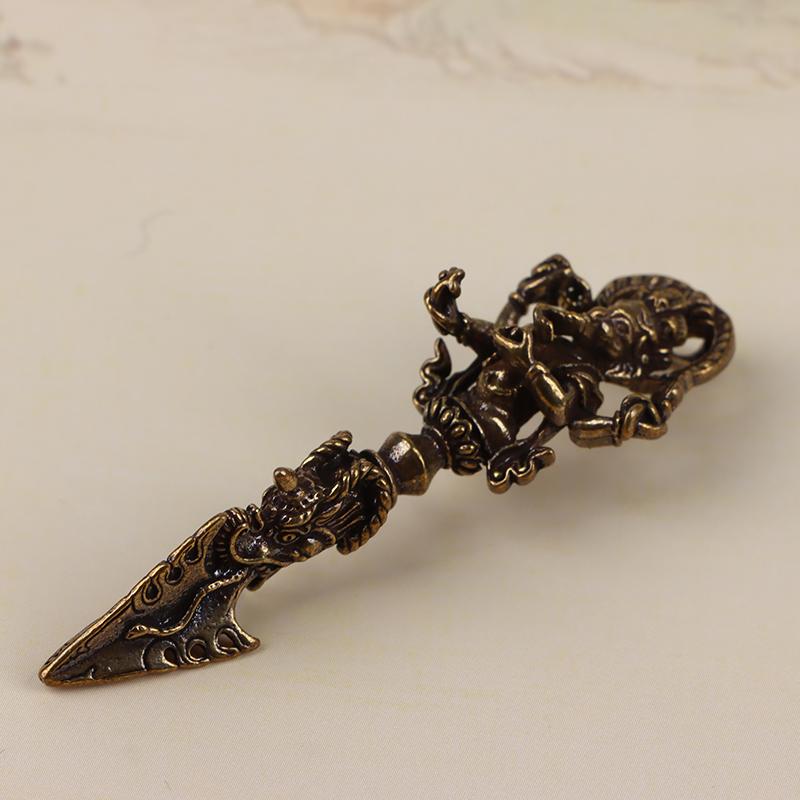 1Pc Cross Vajra Brass Car Key Chain Pendant Buddhism Dharma Lanyard Bodhi Beads Motorcycle Keychain Rope Pendant