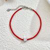 Bracelet Cordon Rouge en Moissanite Certifiée GRA de 0,5 Carat pour Femmes Bijou Minimaliste Cadeau de Saint-Valentin