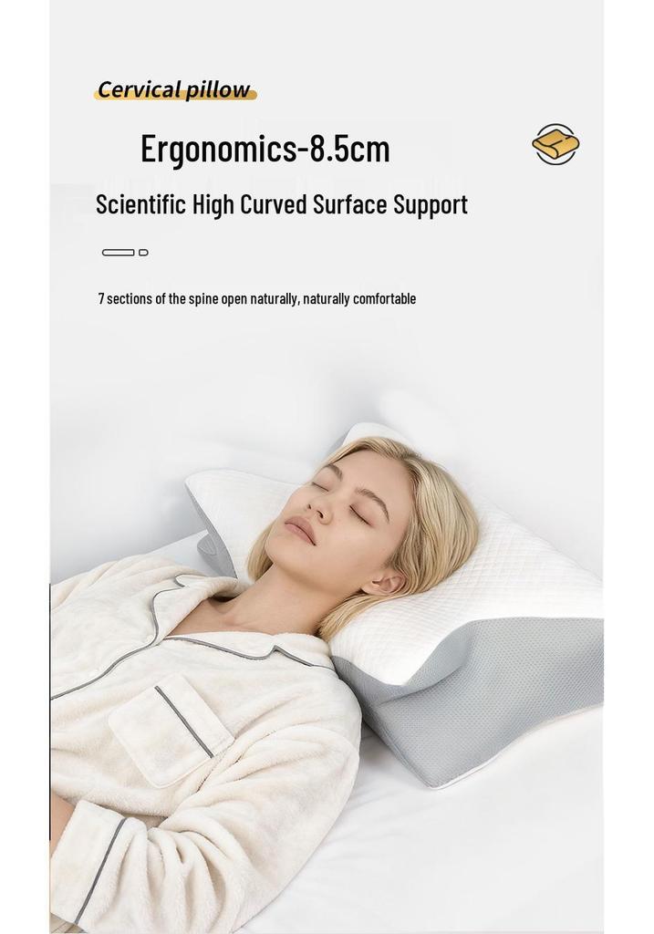 Slow Rebound Memory Foam Cervical Pillow - Neck Support and Pressure Relief Pillow