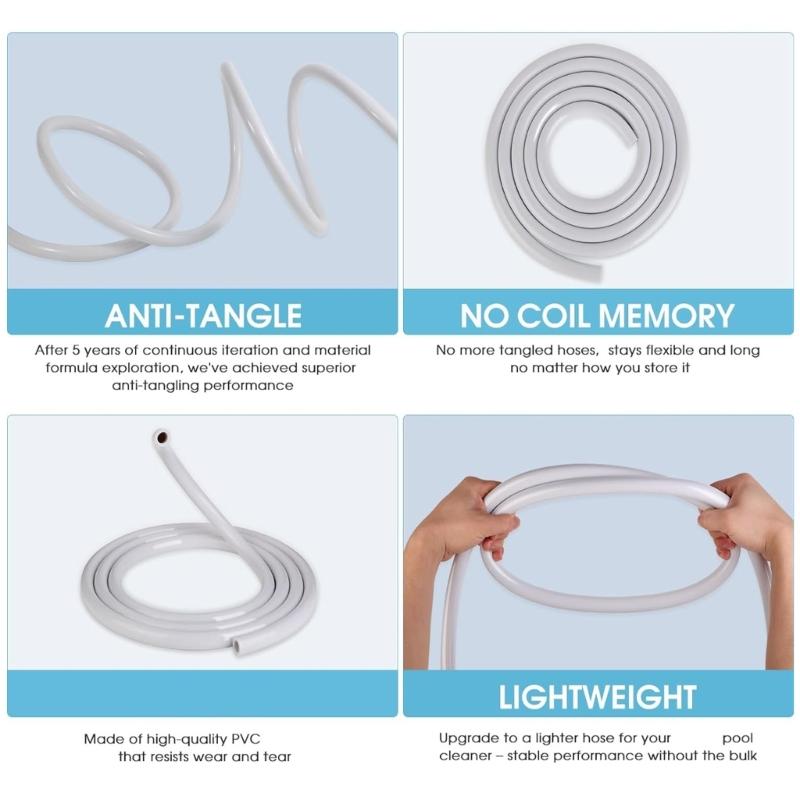 Swimming Pool Replacement Hose 10ft Pool Cleaner Hose Pool Feed Hose Pool Cleaner Part for 280 380 180 D45 Cleaners