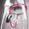 Male Chastity Belt Stainless Steel Chastity Cage with Removable Anal Bead Plug Thigh Ring Metal Bra Slave Penis Restraint Device