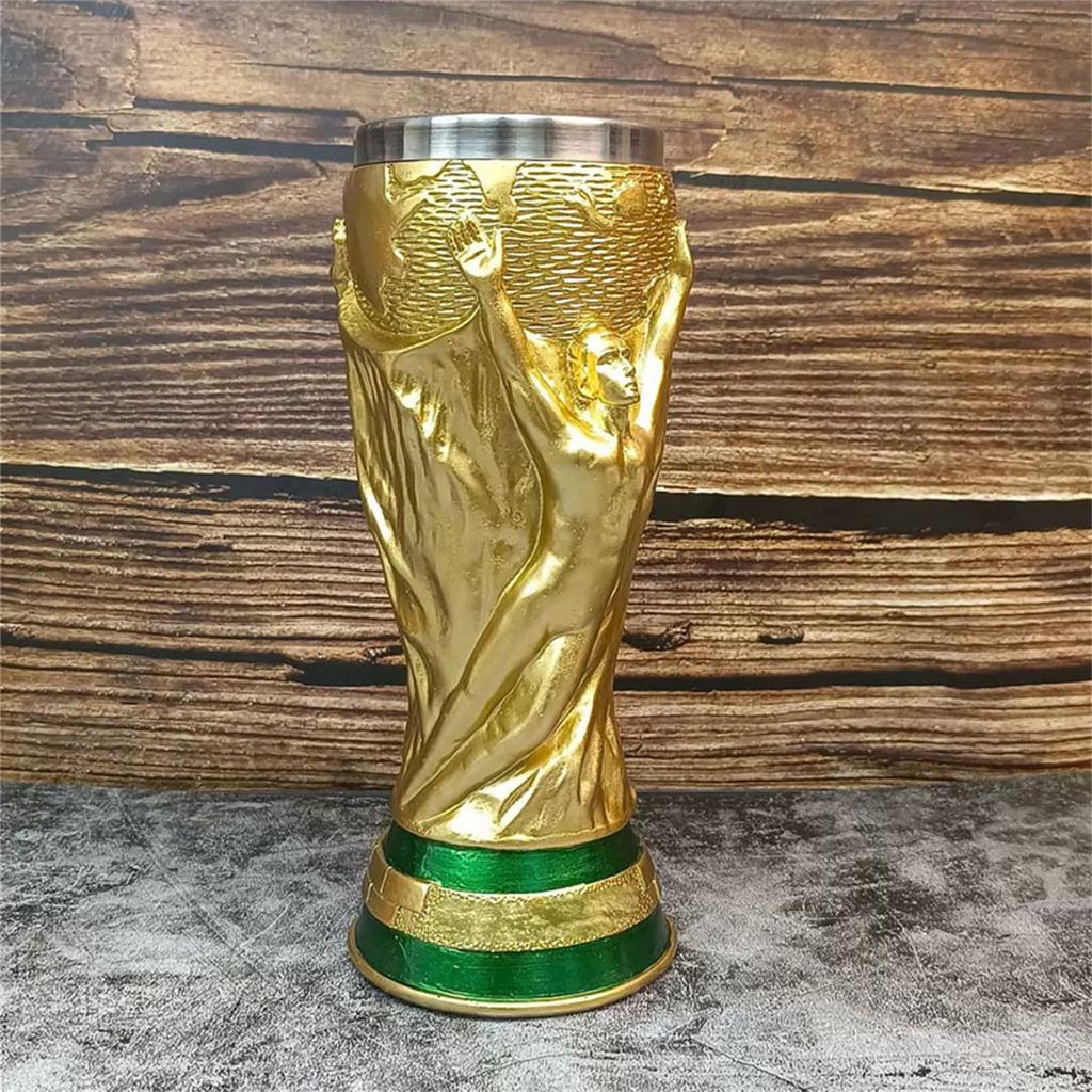 Creative Stainless Steel Large Capacity Beer Mug 450ml Unique Trophy Shape Design Durable Drinking Cup Suitable for Various Beverages