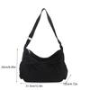 Pleated Nylon Shoulder Bag Multiple Pockets Hobo Bag Sweet Bow Crossbody Bag  Women
