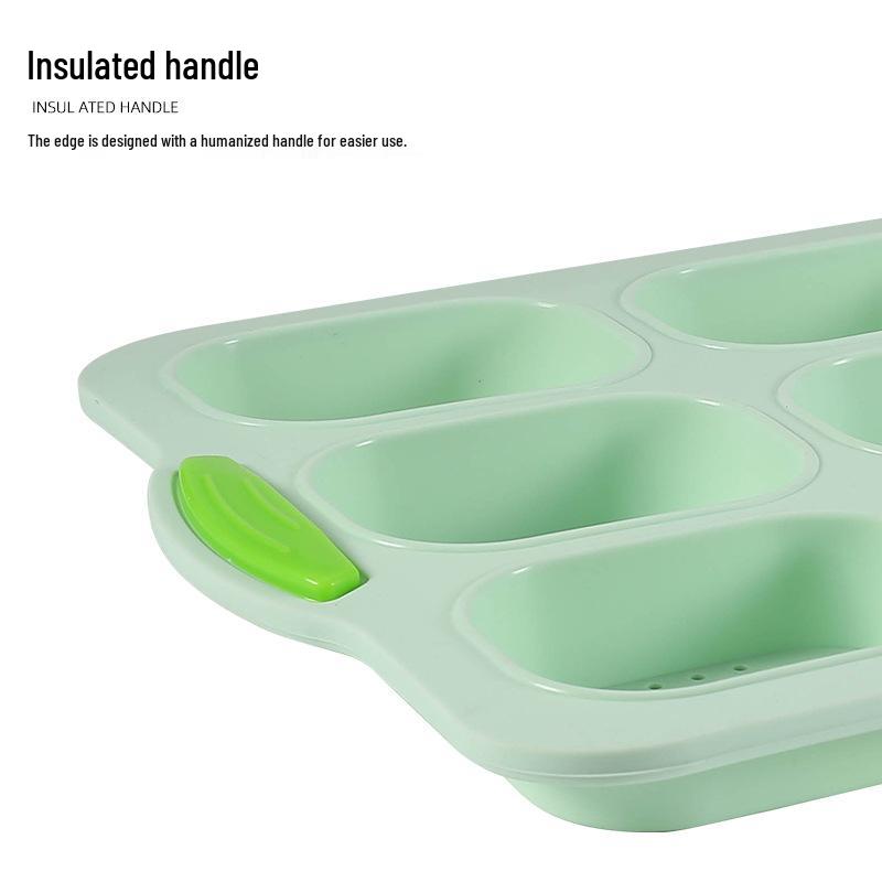 9-Cavity Non-Stick Silicone Oval Baguette Cake Mold for DIY Bread and Baking