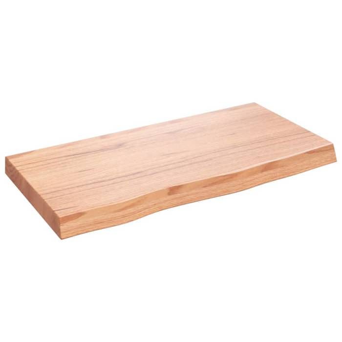 VidaXL Light Brown Table Top 80x40x6 Cm Treated Oak Wood 3156355