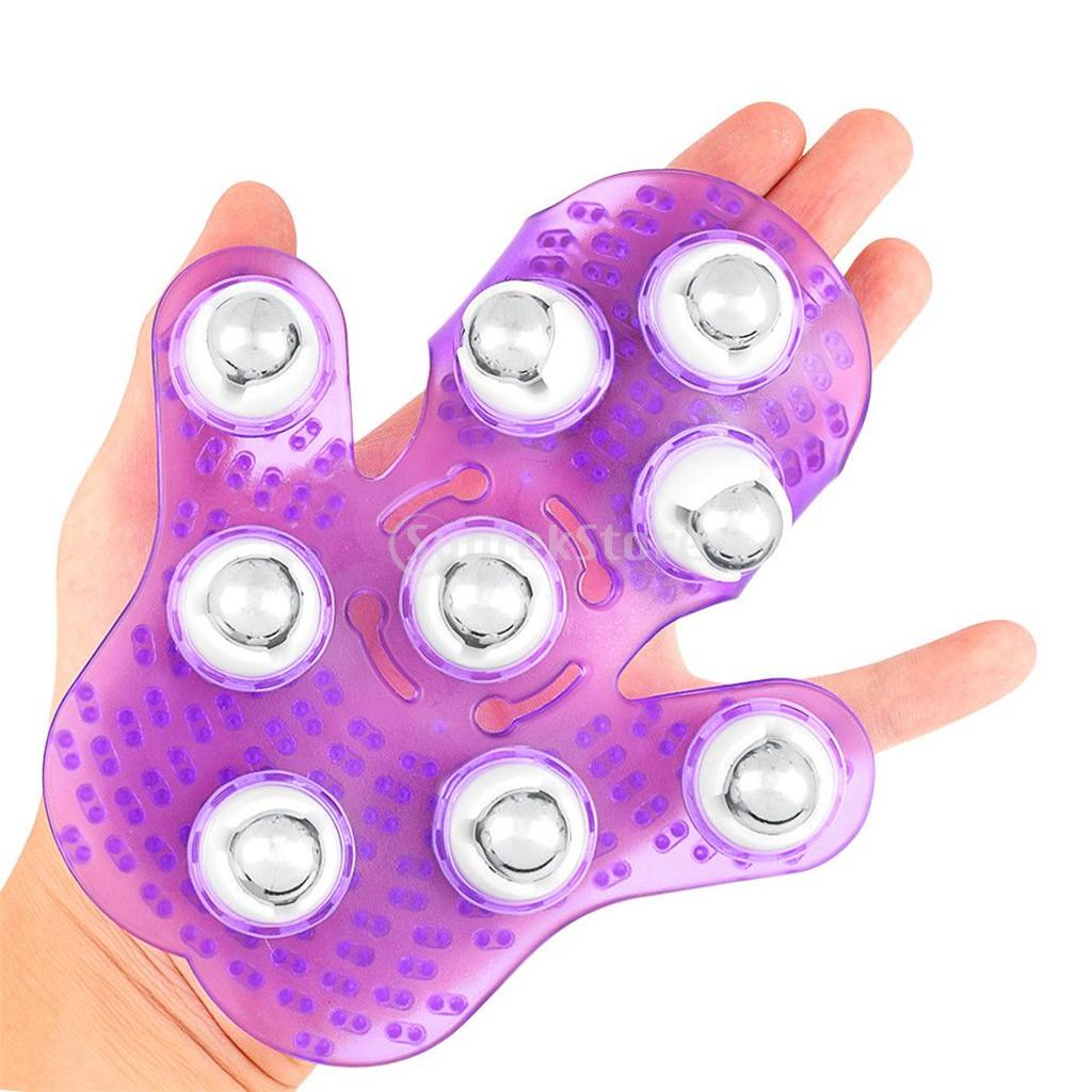 Palm 9 Balls Body Massager Massage Glove Hand Held Stress Tension Relief  Anti Cellulite Massager for Neck Back Shoulder Buttock