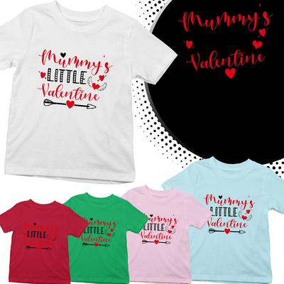 Mummy's Little Valentine T-Shirt Valentine's Day Tee Top #VD