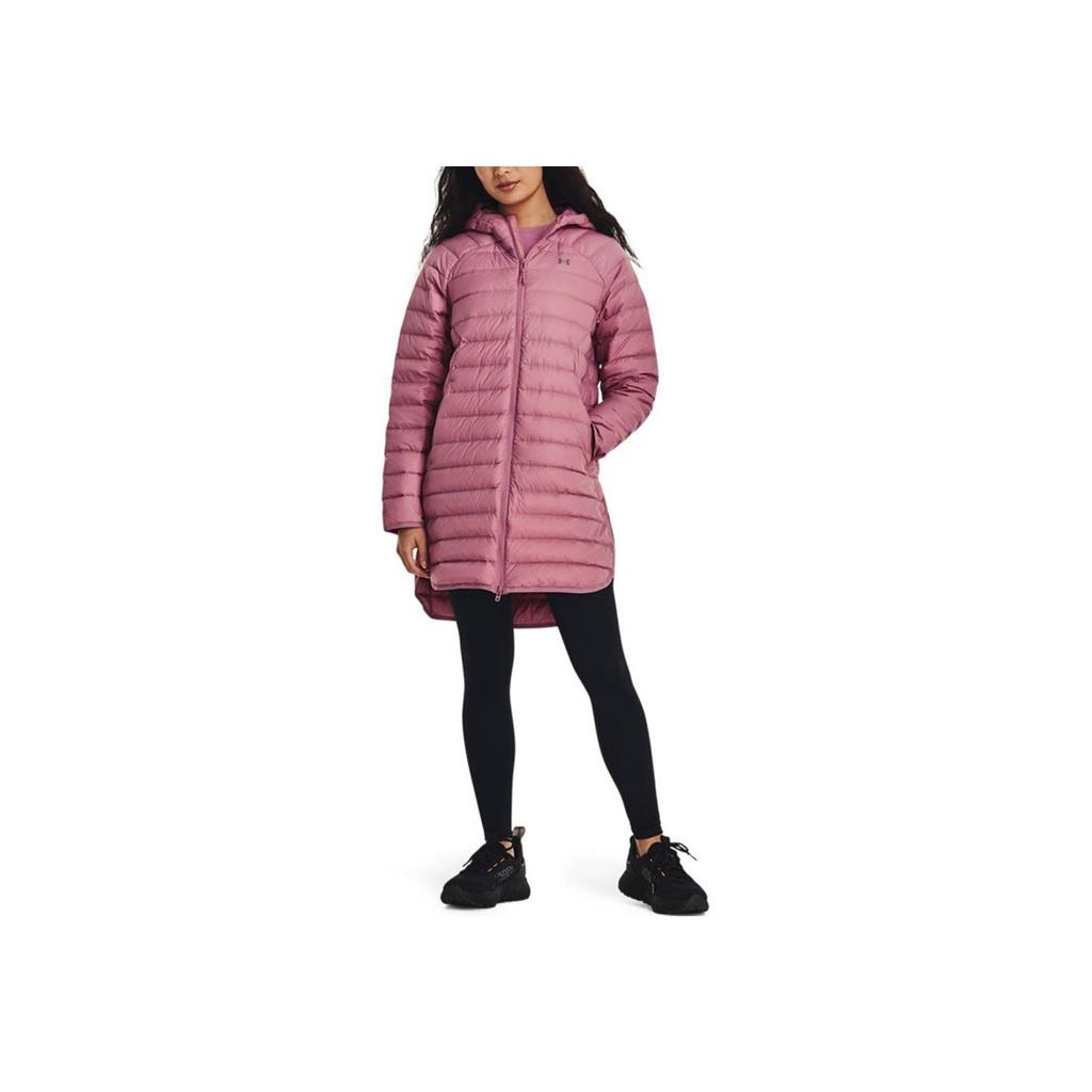Under Armour Storm Armour 2.0 Mid-Length Hooded Down Jacket Women Outerwear Pink 1372649-697