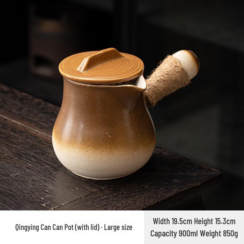 Stove-Side Tea Pot Set: Outdoor Tea Brewer, Baking Milk Tea Pot, Charcoal Grill Stove, Open Flame Clay Pot
