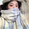 Korean Atmosphere New Plaid Scarf Women's Winter Korean Version Thickened Student Versatile Warm Cute Scarf