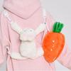 Rabbit Plush Toy Fluffy Carrot Shoulder Bag Cute Things Kawaii Cartoon Animal Plushie Doll Holiday All Match Bag Birthday Gift