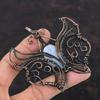 Blue Lace Agate Pendant Copper Wire Wrapped Pendant Handmade Copper Jewelry Natural Gemstone Pendant Dainty Butterfly Pendant Gifts For Mom