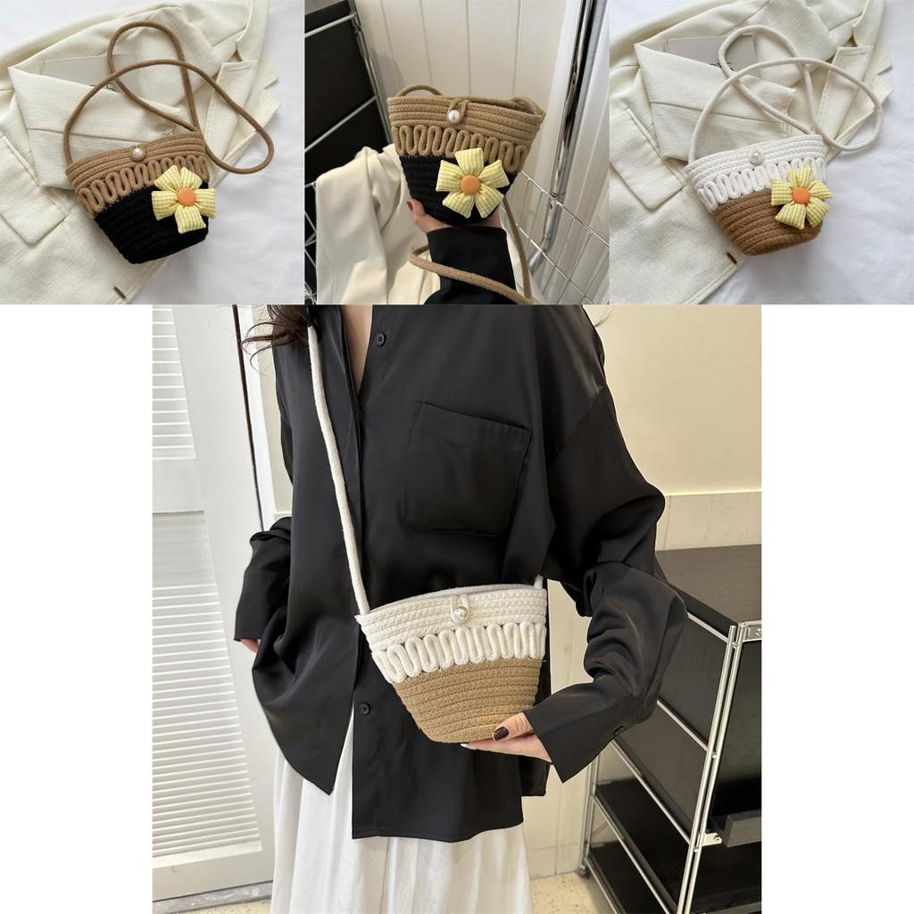 Trendy Fashionable Bucket Bag For Women With Chic Woven Fabric And Soft Structure