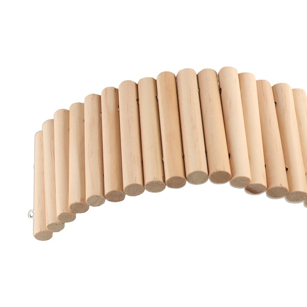 Multifunctional Hamster Suspension Bridge Wooden Hamster Habitat Toy  Small Animals