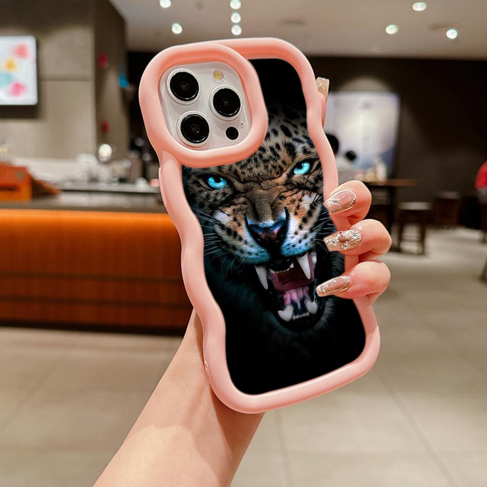 

N96 Тигровые глаза дизайн чехлы для телефонов Macaron с волнистыми краями для iPhone 15 Pro Max Samsung A54 A13 A14 S23 S24 Ultra A23 S21 Redmi Note 13 Pro противоударный чехол Infinix Smart6(Smart 6HD)