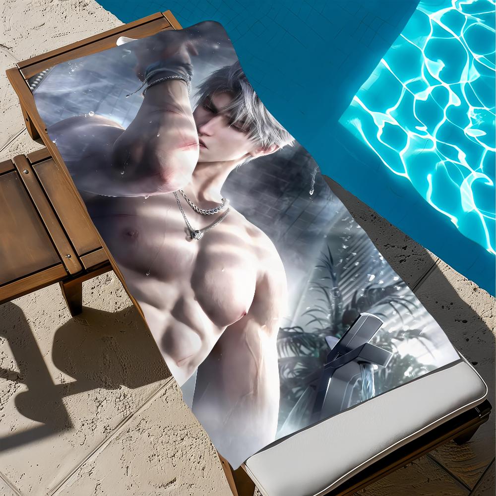 Sylus Love And Deepspace Towel Large Quick-Drying Microfiber Soft Beach Towel For Travel Fitness Sauna Bathing Camping