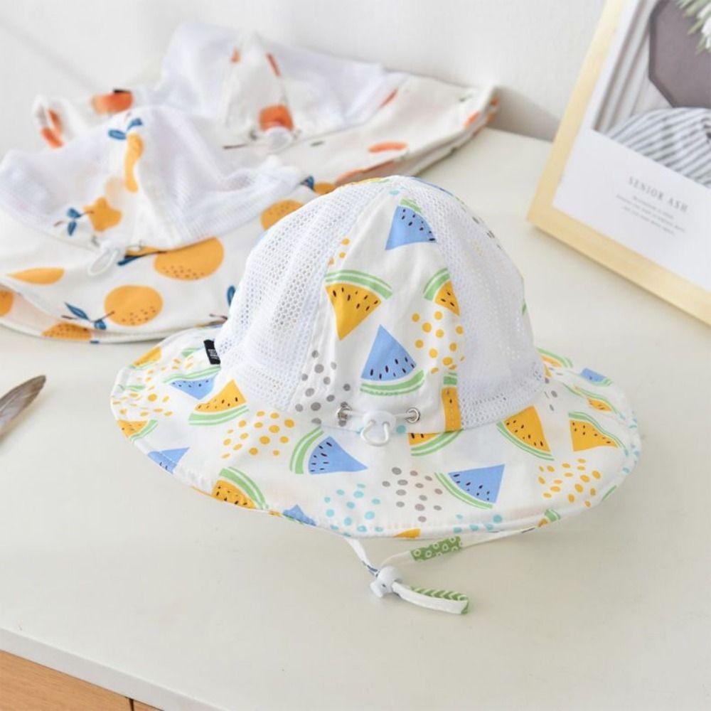 Fruit Print Children Sun Hat Thin Sun Protection Hat Fashion Bucket Hat  Summer Season