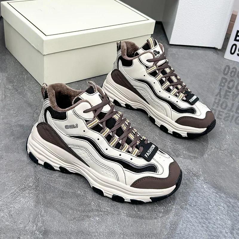 Fashion Lace-up Sneakers Shoes for Woman New In With Laces Large Size Warm High Quality Women's Sports Snow Boots Comfrtable Protective