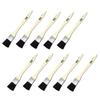 Hakeichi Rack Black Goat Hair Thin Set of 10 Gold-Wrapped Brush, (Dye), Flat, 25mm,