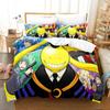 3D Cartoon Assassination Classroom Koro-sensei Bedding Set Boys Girls Twin Queen King Size Duvet Cover Pillowcase Bed Boys Adult
