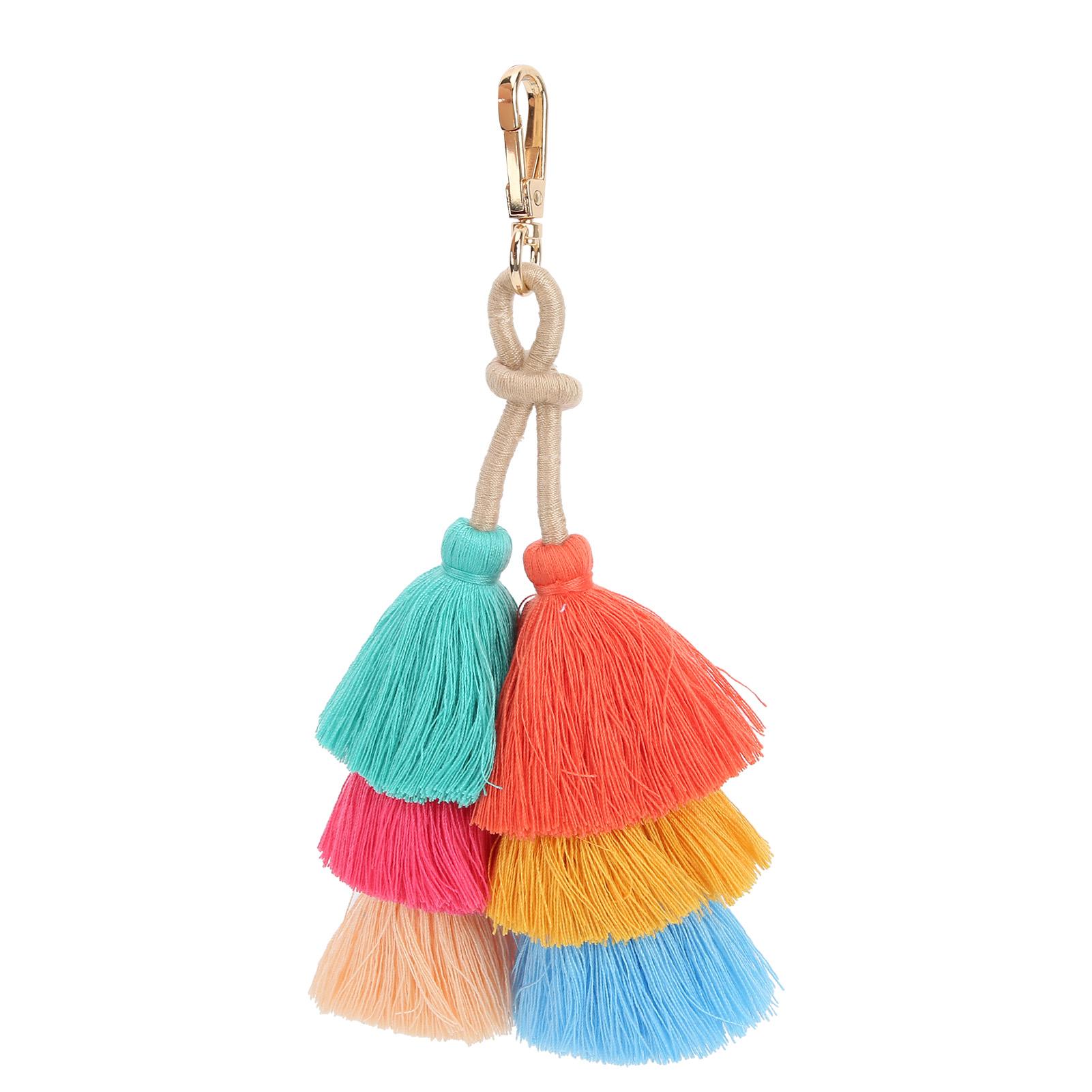 

Tassel Pendant DIY Portable Fashionable Cotton Thread Pendant Material for Keychain Craft Clothes разноцветный