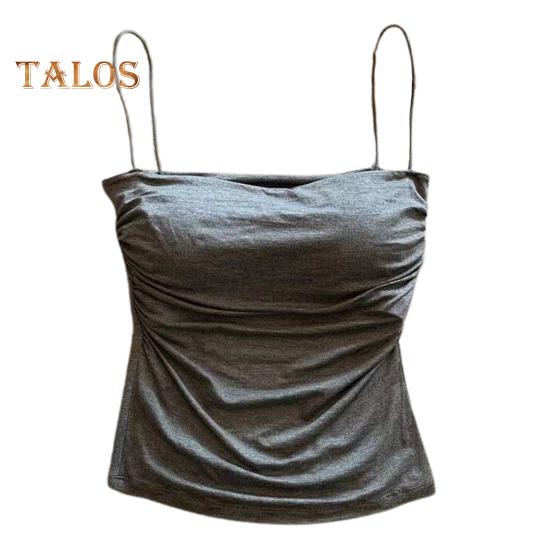 

Женский жилет, бесшовный плиссированный облегающий жилет, сплошной цвет, эластичная летняя майка с открытой спиной, женская нижняя часть, внутренняя верхняя одежда, бюстгальтер, топ серый