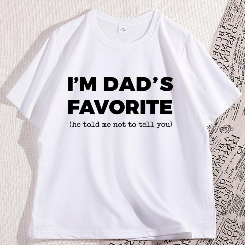 Im Lieblings-T-Shirt des Vaters Lässiges Baumwoll-T-Shirt mit kurzen Ärmeln und Rundhalsausschnitt Streetwear Locker für Männer Kleidung zum Vatertag