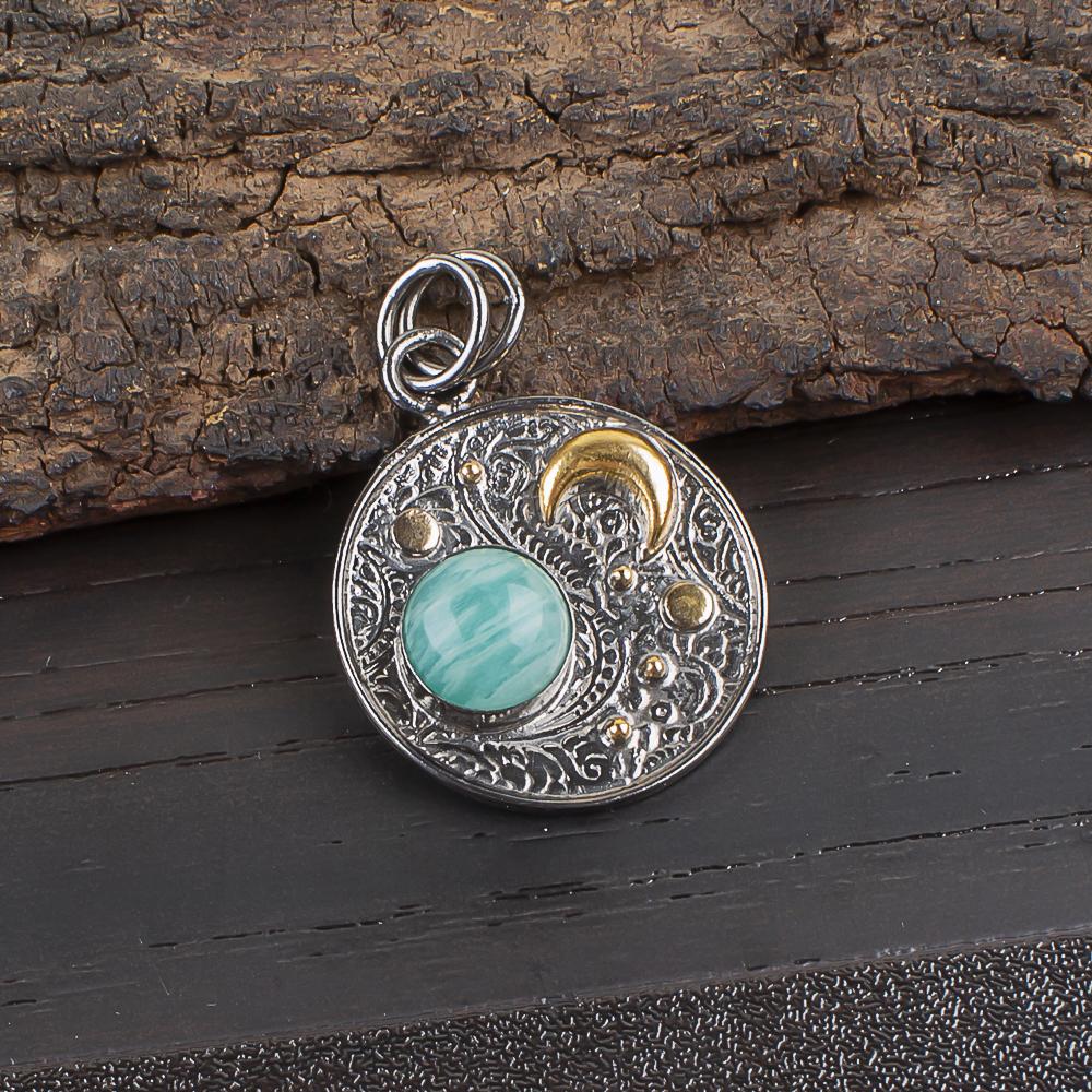 Amazonite Jewelry, 925 Solid Sterling Silver Pendant Handmade Gemstone Jewelry, Gifts For Wife Brand New Pendant