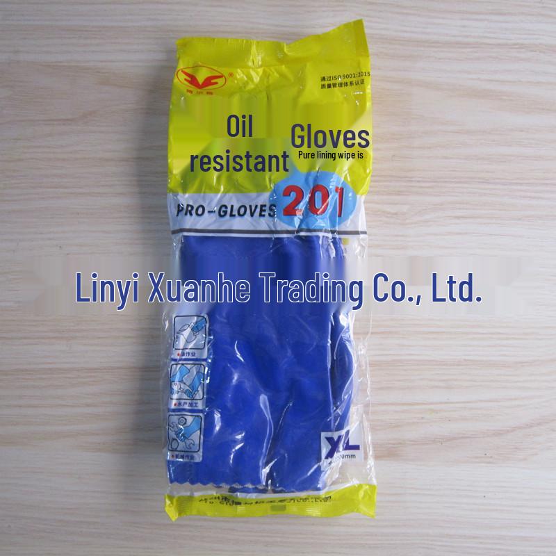 301 Oil-Resistant Industrial Rubber Gloves - Acid and Alkali Proof Standard