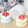 3D Strawberry Cake Shape Silicone Candle Mold DIY Handmade Chocolate Soap Plaster Epoxy Craft Making Tools Ice Cube Baking Molud