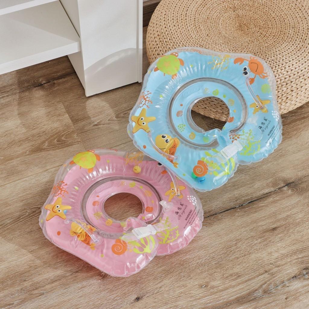 Baby Inflatable Swimming Ring Neck Float For Newborn Infant Toddler Bath Neck Collar 6 Months 0 Years Old Kids