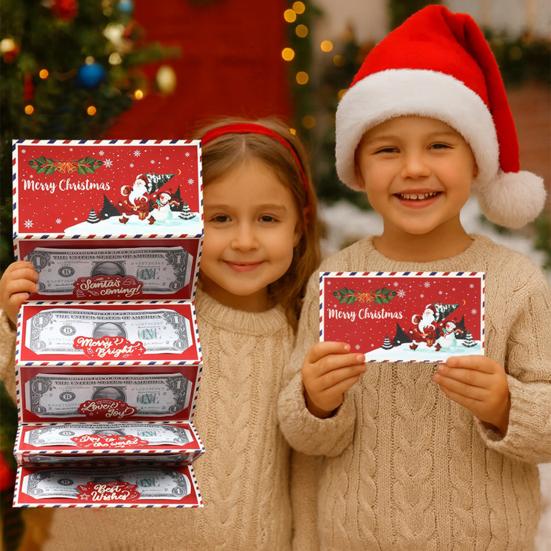 Christmas Money Envelope for Cash Gifts Surprise Gift Card Money Holder