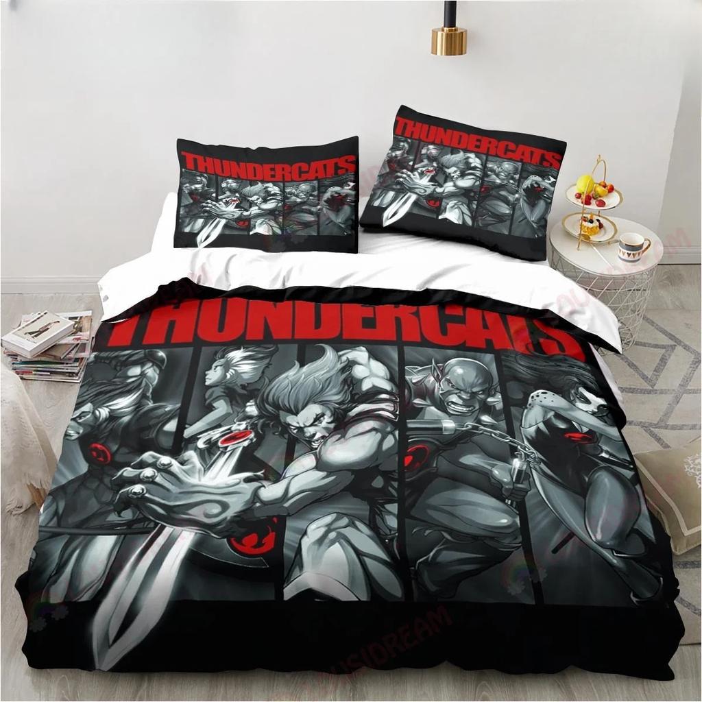 Tegneserie Thundercats Sengetøy Sett Laken King Twin Dobbel Barn Sengetøy Sett Mikrofiber Eller Polyester Dynetrekk Sett Hjemmetekstiler