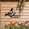 Minimalist Dove Metal Wall Art Welcome Sign Branch Design Outdoor Indoor Door Decor