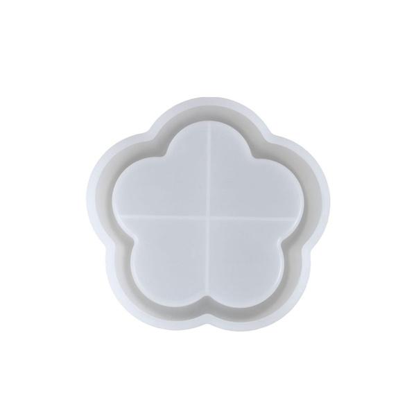 DIY Epoxy Resin Mold Flower Shape Storage Plate Silicone Mold Jewelry Holder Tray Mold DIY Craft Gift Home Desktop Decoration