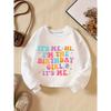 Kids Sweatshirt Creative Letter Pattern Stylish Casual Round Neck Sweatshirt Suitable for Everyday Parties, Vacations, And Gifts