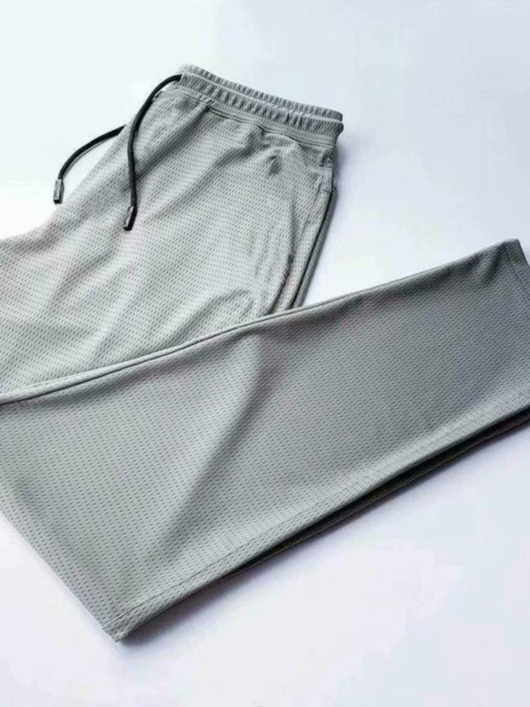2024 Men's Summer Ice Silk Mesh Pants: Breathable, Quick-Drying, and Cool Casual Trousers