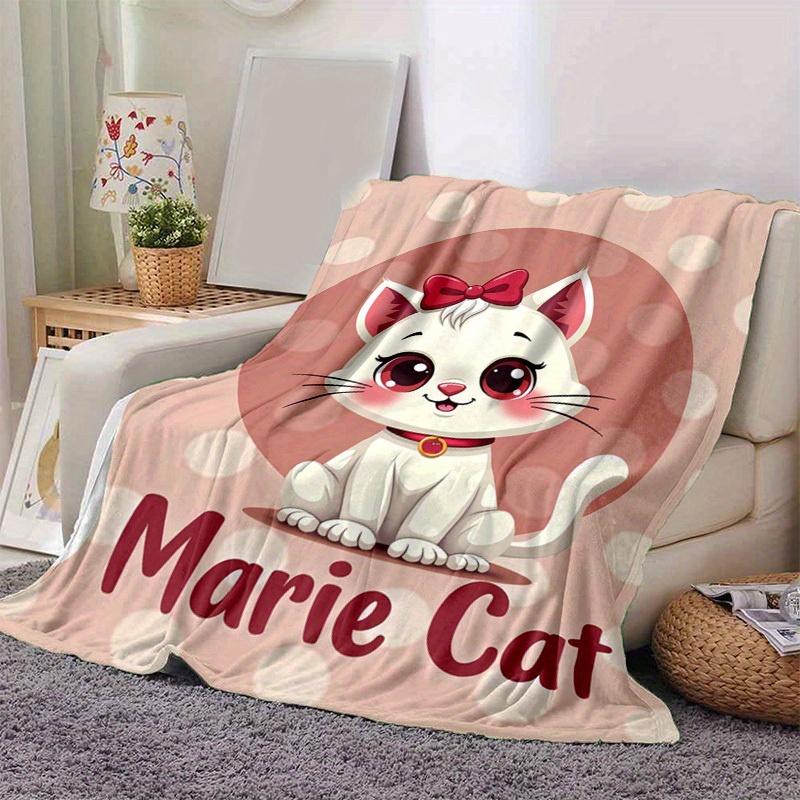 

1pc, Cute Marie Cat Cartoon Blanket, Seasonal Home Decoration Blanket, for All Season Use, Bed, Couch, Office, Outdoor, for Decorating Your 100x150cm