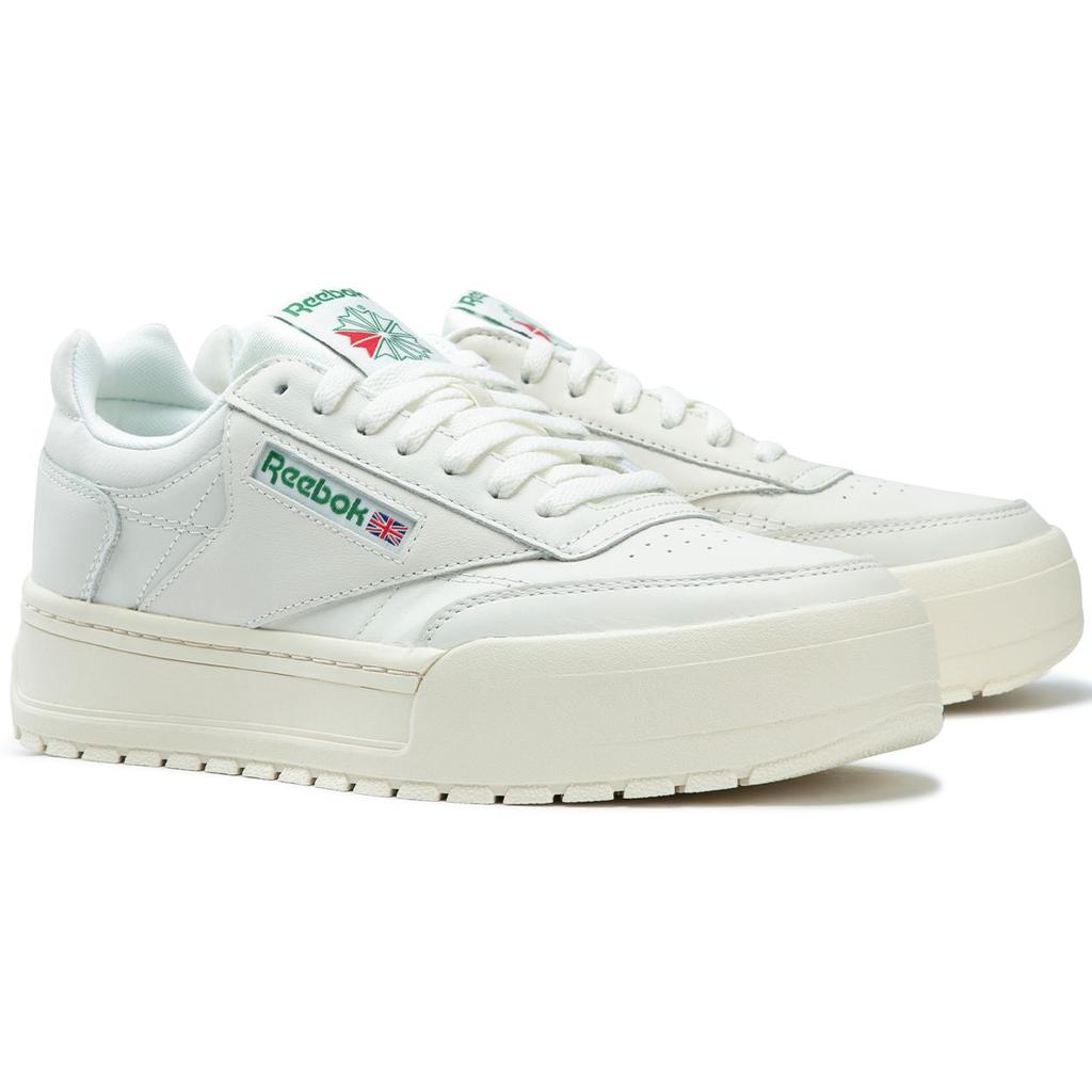 Reebok Club C Megacourt Comfortable Versatile Thick Sole Sneakers Unisex Sneakers White 100221376