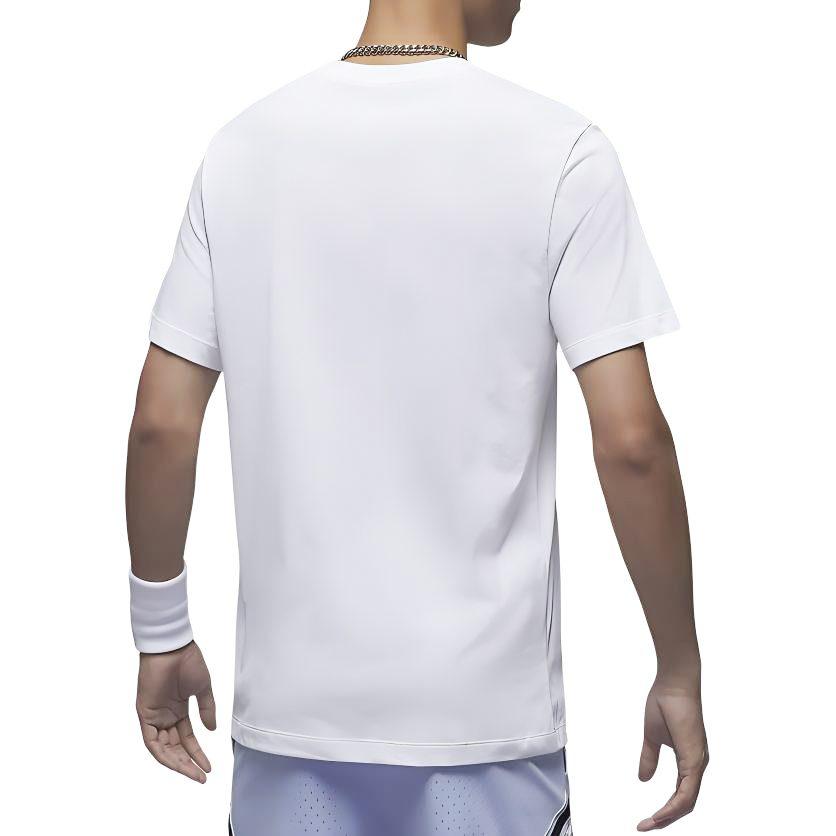 Jordan T Shirts Men's White Crew Neck Moderate Straight Fit HF6070-100