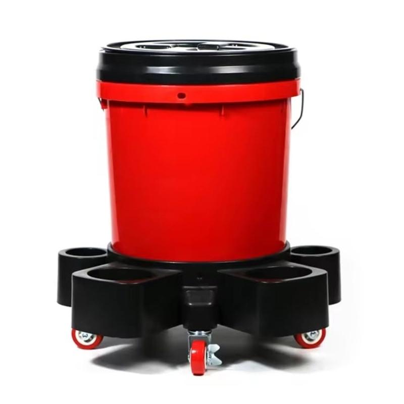 5 Gallon Professional Detailing Bucket Dollies Wash Bucket Dollies Detailing Wash Bucket 360 Degree Rotating Wheel Caste