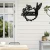 Custom Metal Wall Art Black Hummingbird Outdoor Garden Decoration Housewarming Gift
