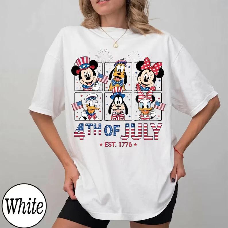 Mickey And Friends 4th July TShirt Unisex 1 S